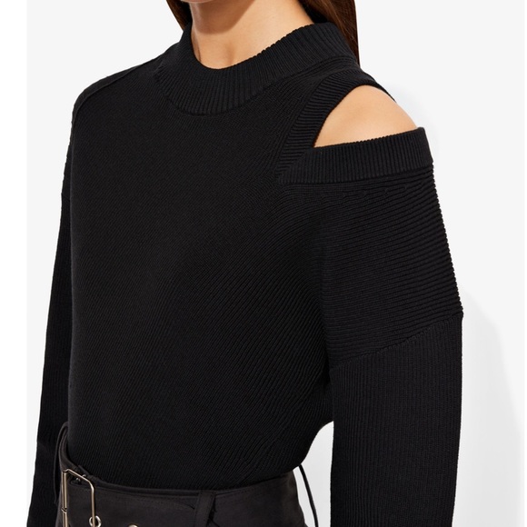 Proenza Schouler PSWL black asymmetric sweater size M Never Worn - Picture 2 of 8